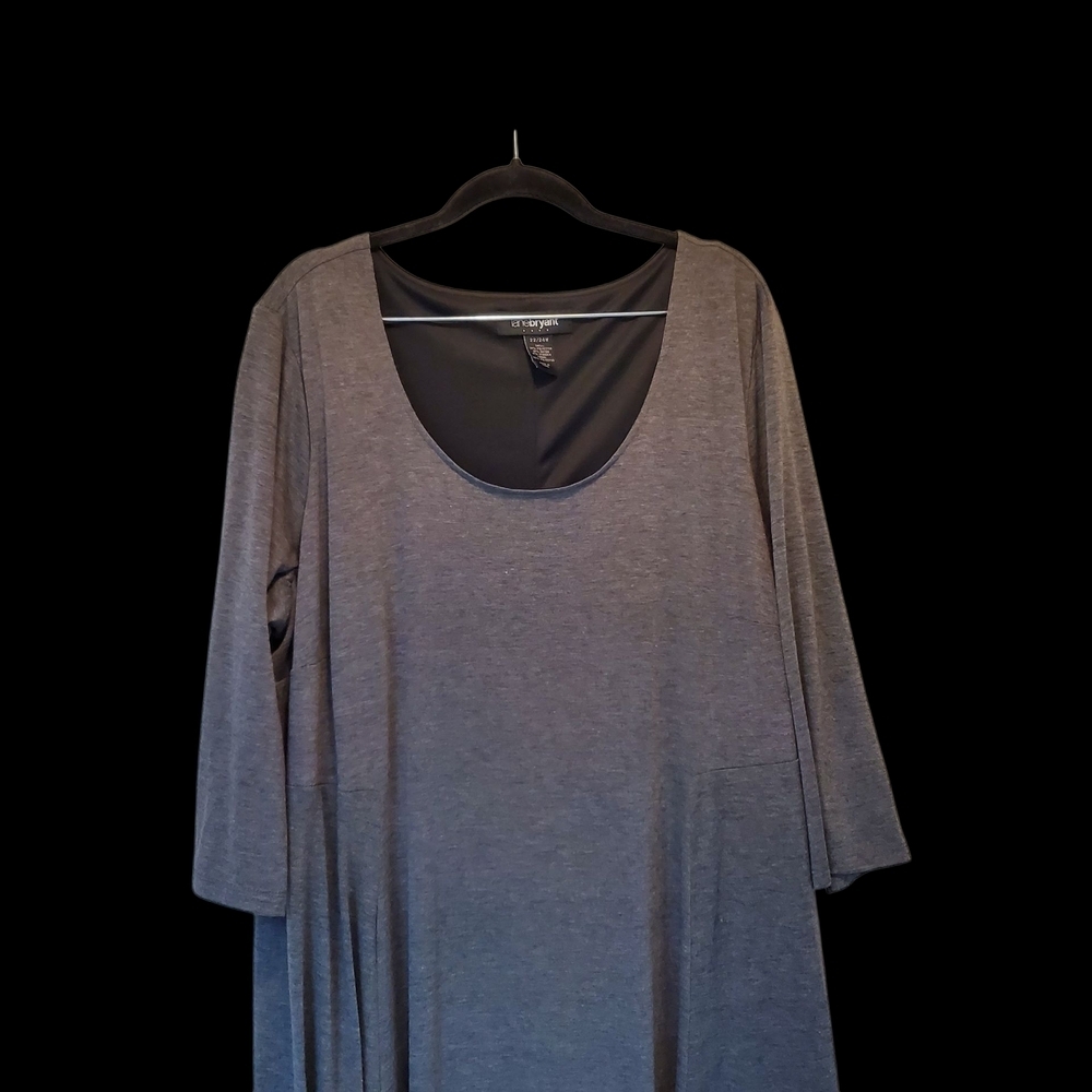 🌼Lane Bryant Solid Gray Dress Size 26/28 - Picture 2 of 5